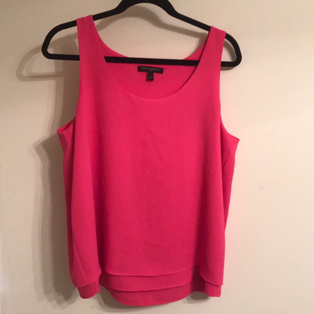 Double layer banana republic top pink size L